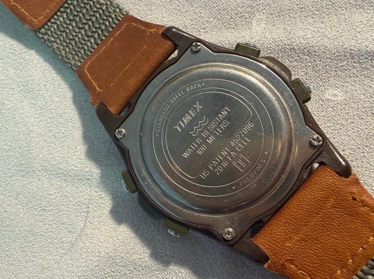 Timex Expedition Indiglo Digital Quartz 100m Green Case Gray Dial 43mm Strap