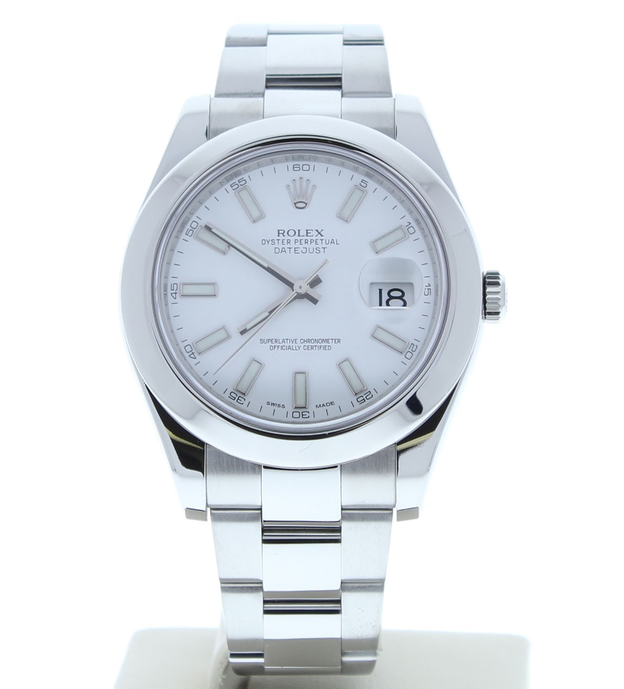 Rolex Datejust II 41mm 116300 White Index Dial Oyster Bracelet