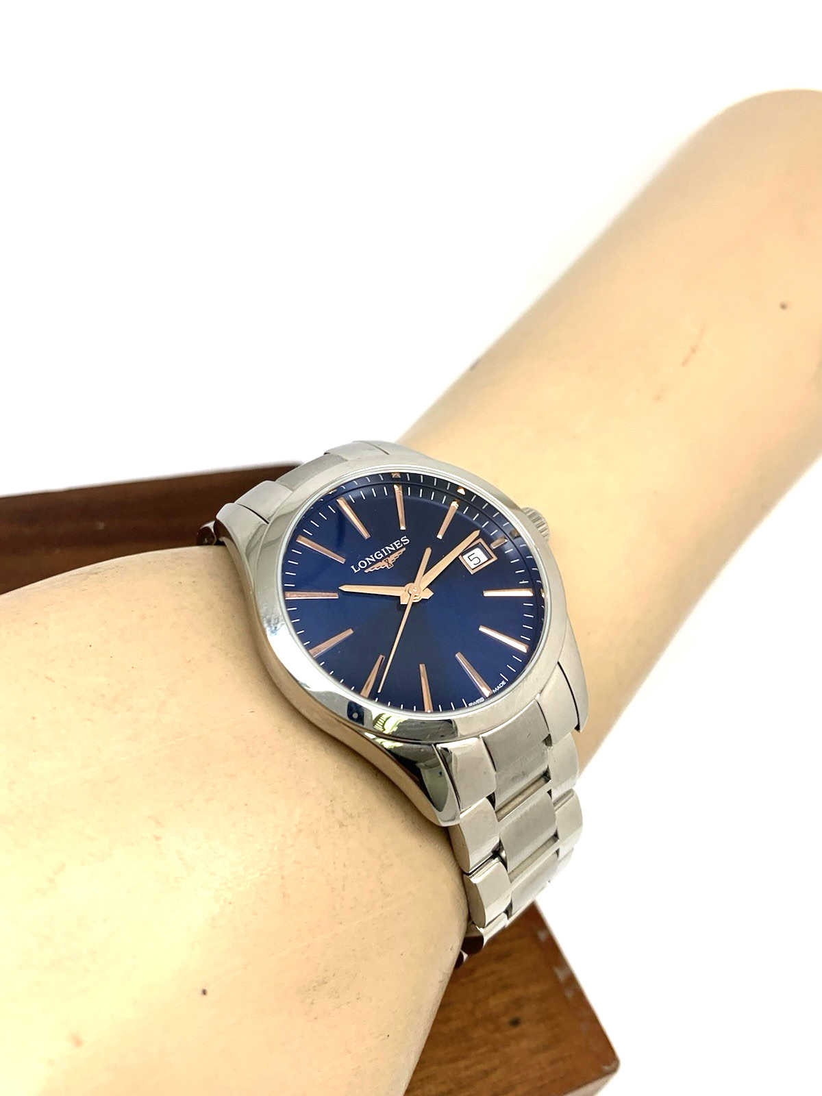 Longines Women’s Watch L23864926 Conquest Swiss Quartz Blue Dial Steel 34mm