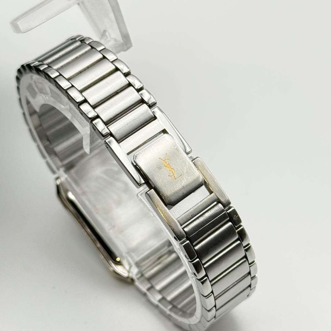 condition working Saint Laurent Watch Quartz Square White Dial Business