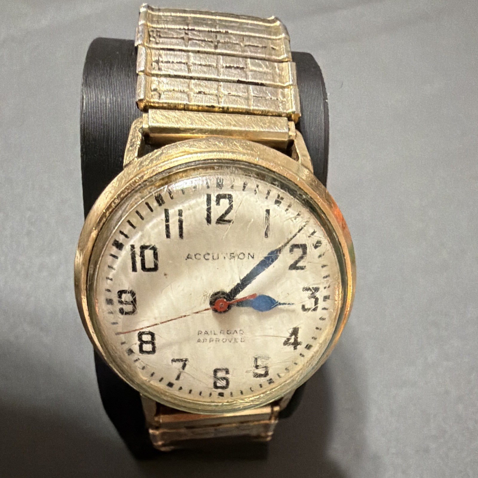 Bulova Accutron Vintage 1960s Gold Filled 34mm Auto Silver Arabic Dial