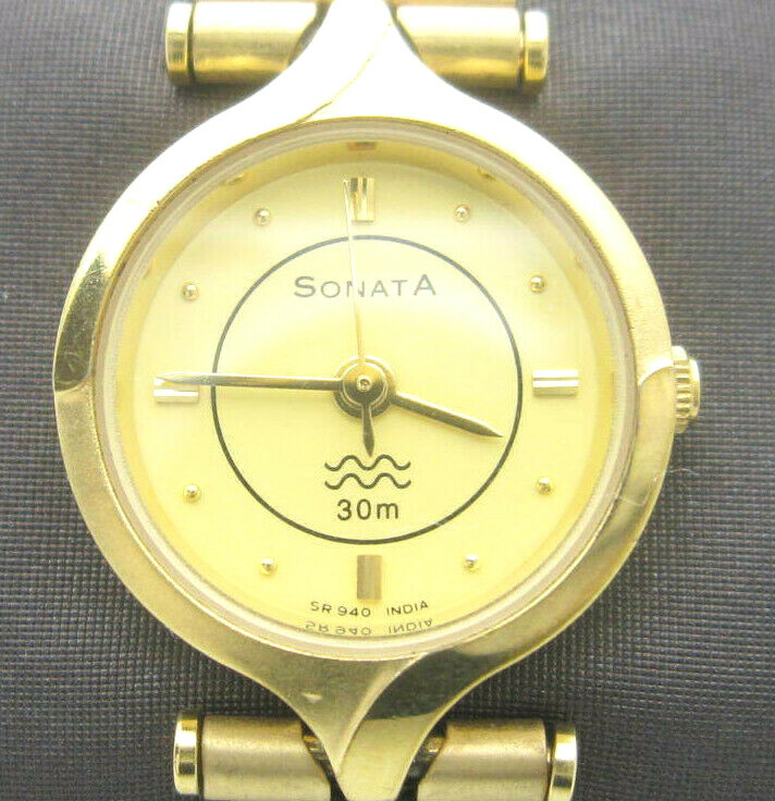 Women’s Sonata 30m Water Resistant 3 Jewels Analog Dial Watch (B416)