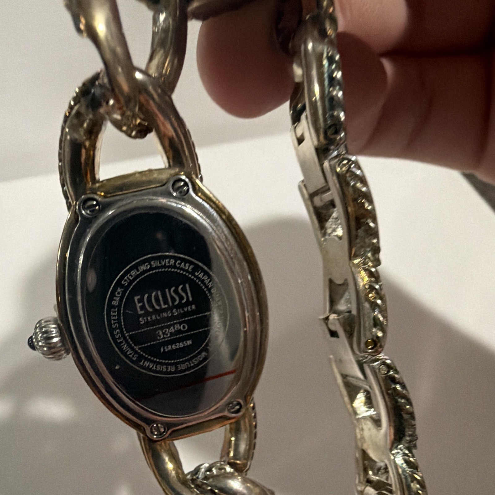 Ecclissi Women’s Oval Analog Quartz Bracelet Watch Gold/Silver w/Box