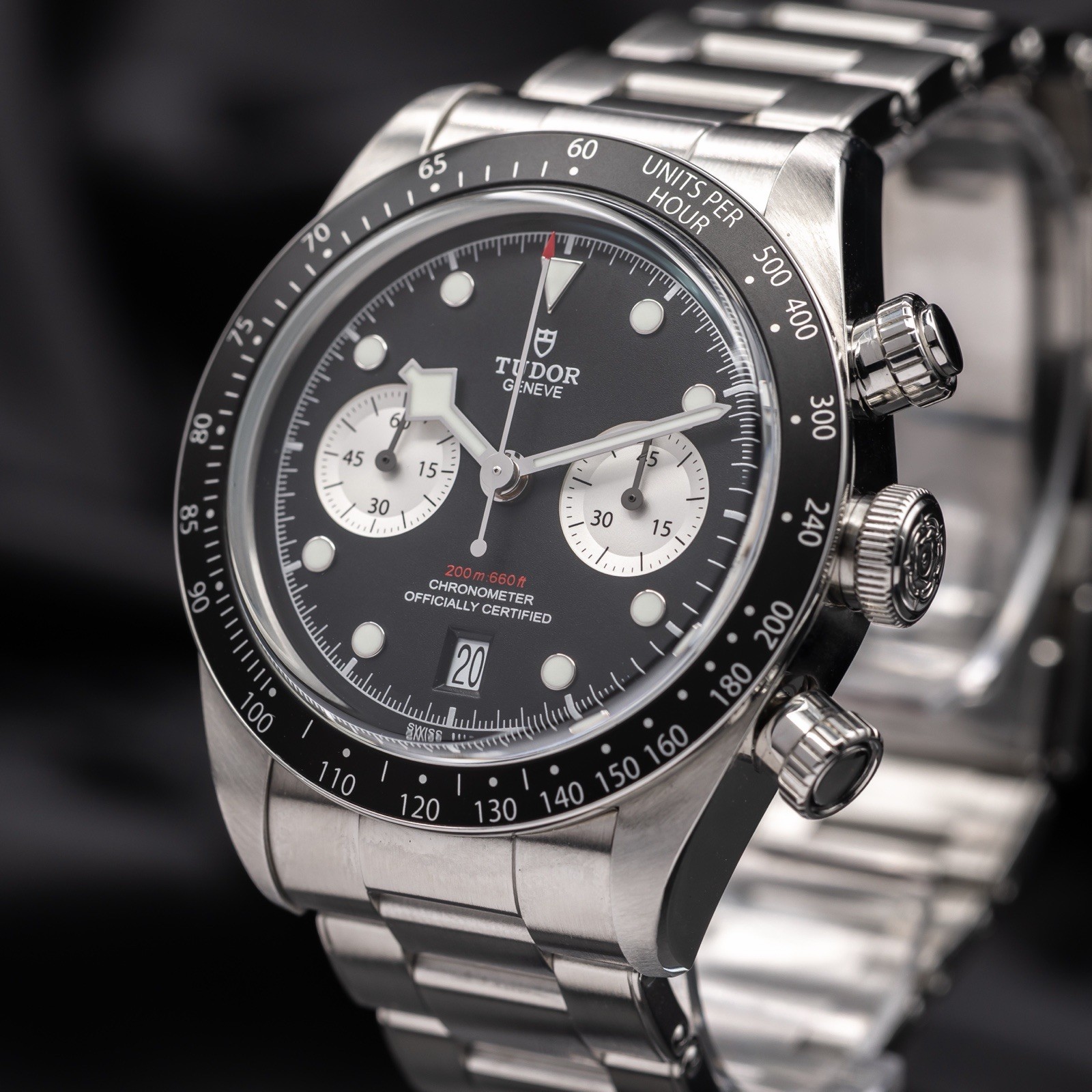 tudor black bay chronograph reverse panda