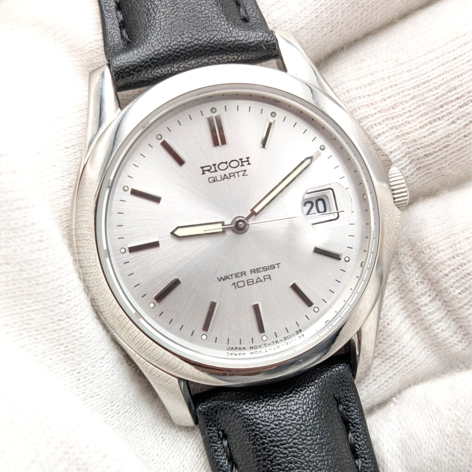 RICOH Quartz Men’s Watch 10BAR Date 351007 Ricoh Elemex New Band&Battery