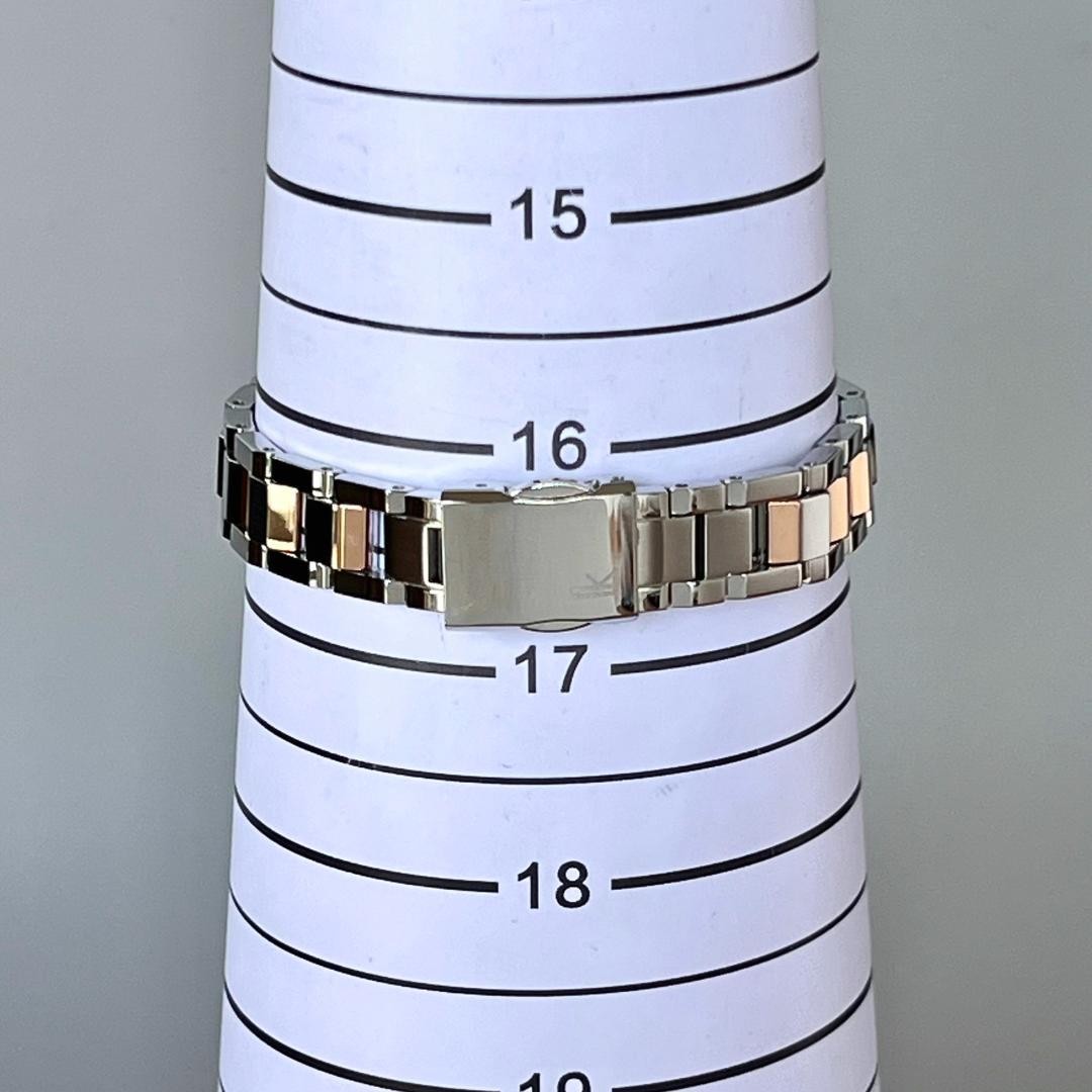 SEIKO LUKIA SSVW214 1B32 Radio Solar Tonneau Watch Pink Goldtone 27.7×36.3mm