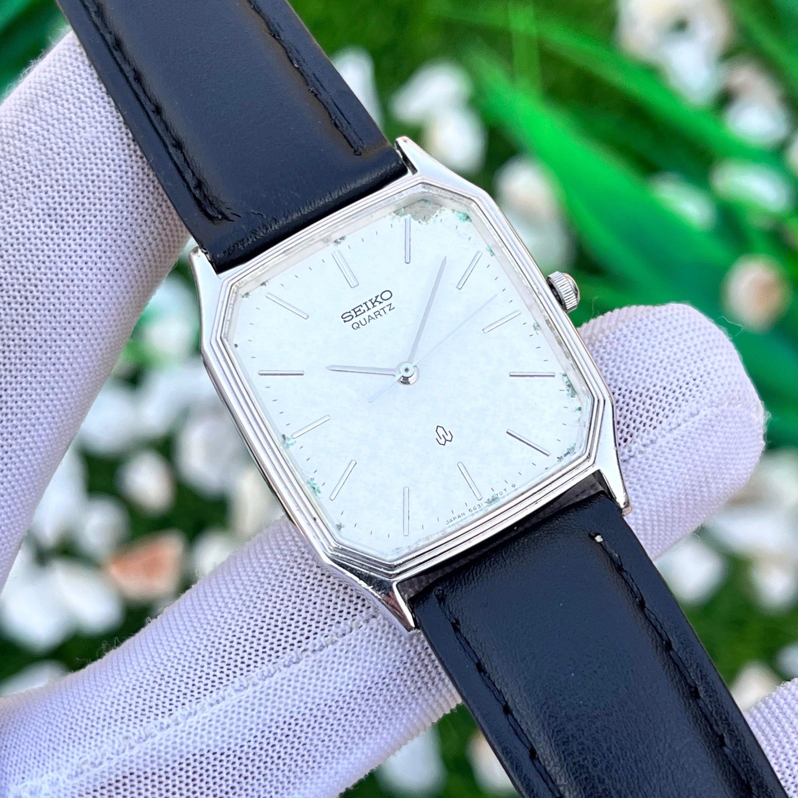 Vintage Seiko JDM Hammered Dial Dress Formal Japan Men’s Quartz Watch 6431-5150