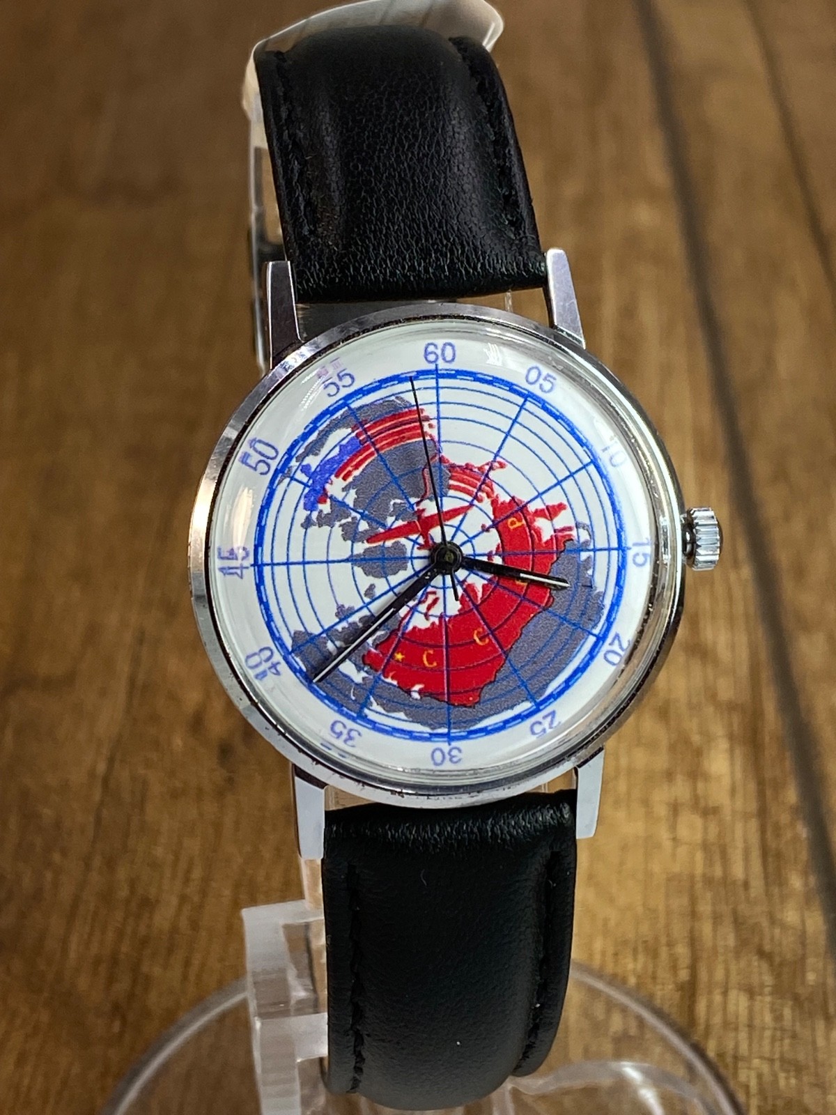RARE! Vintage Luch First flight Moscow-USA 1937 mechanical Soviet Era mens watch