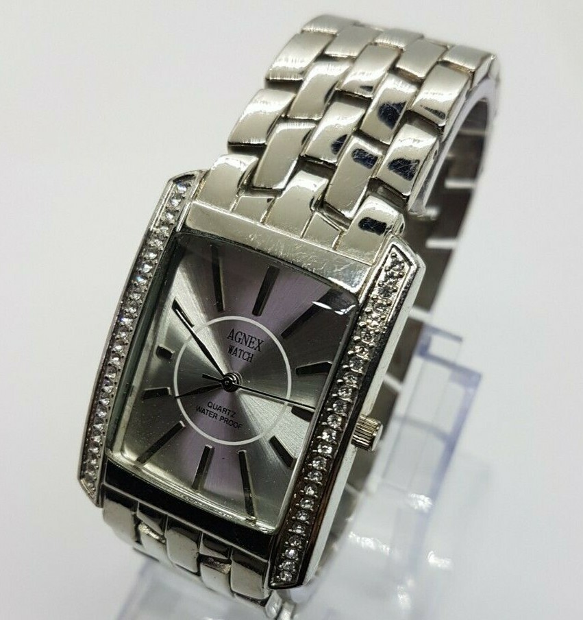Agnex modern Square Watch for Men and Women, Fashion Diamond Style Watches Cool