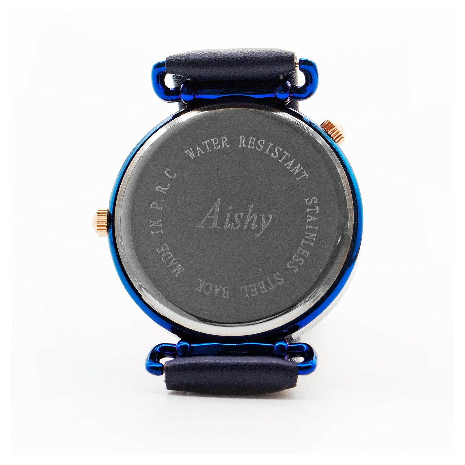 Men’s Watch: World Charterer Blue & Navy Leather. USA Shipping. New Sporty Look