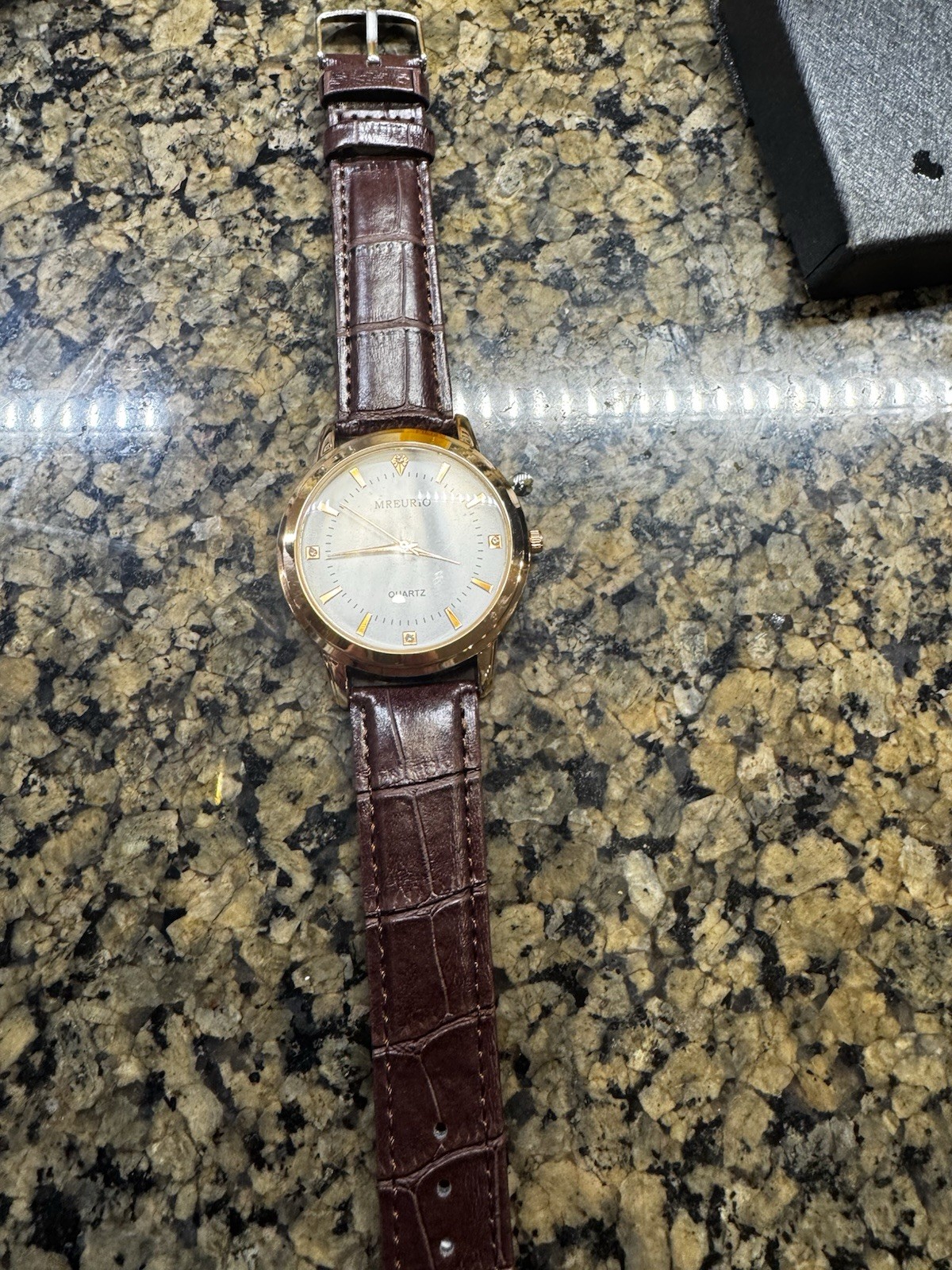 Beautiful LARGE FACE Rose Gold tone MREURIO EET8599G-RG men’s watch/wristwatch