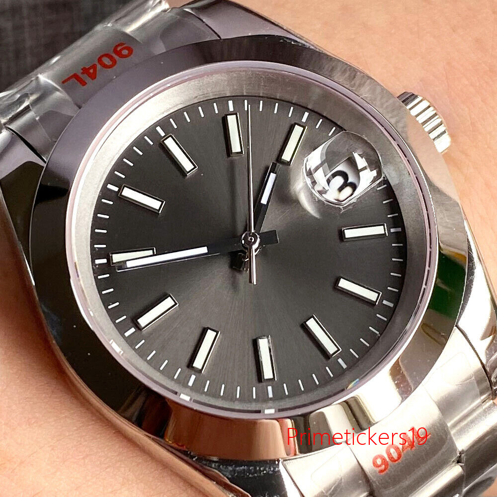 Blue/White/Grey Sunburst Dial Polished Bezel 36mm/39mm NH35A Automatic Men Watch