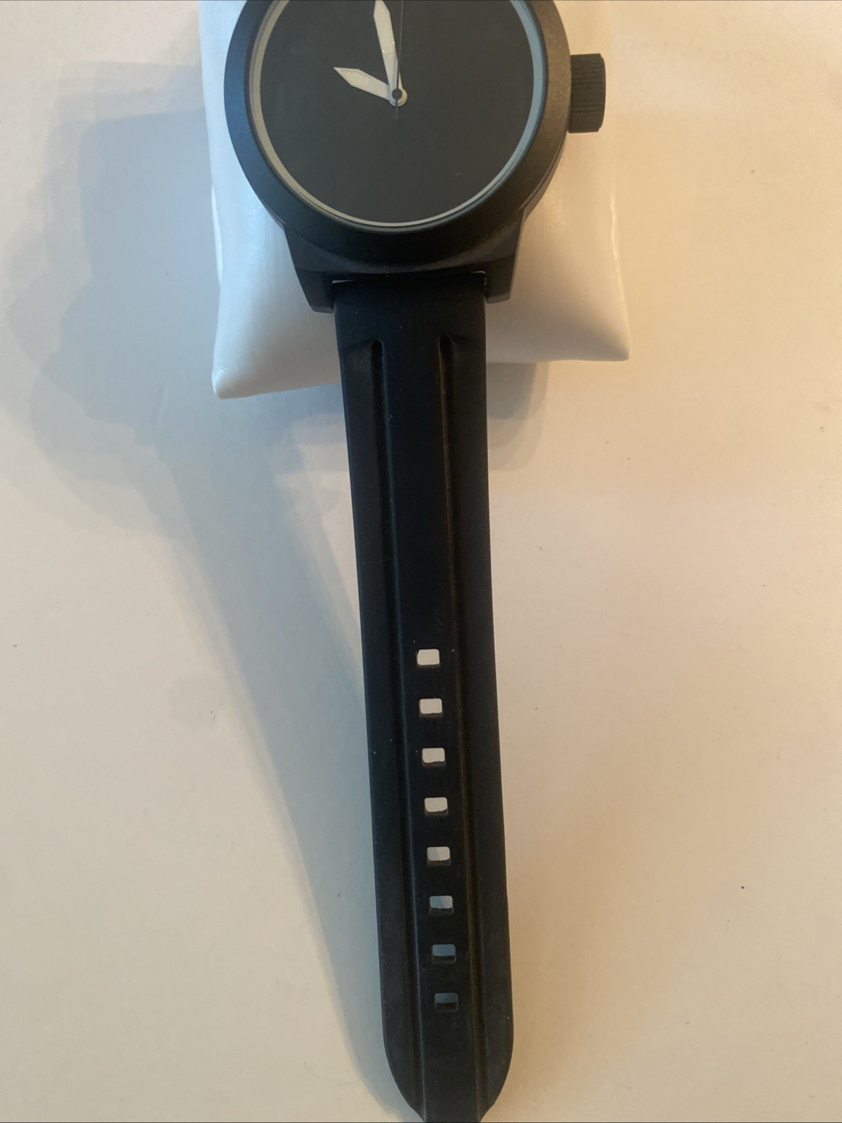 KennethCole Reaction Watch Mens BlackOnBlack W/RubberStrap NeverUsed Dead Battry