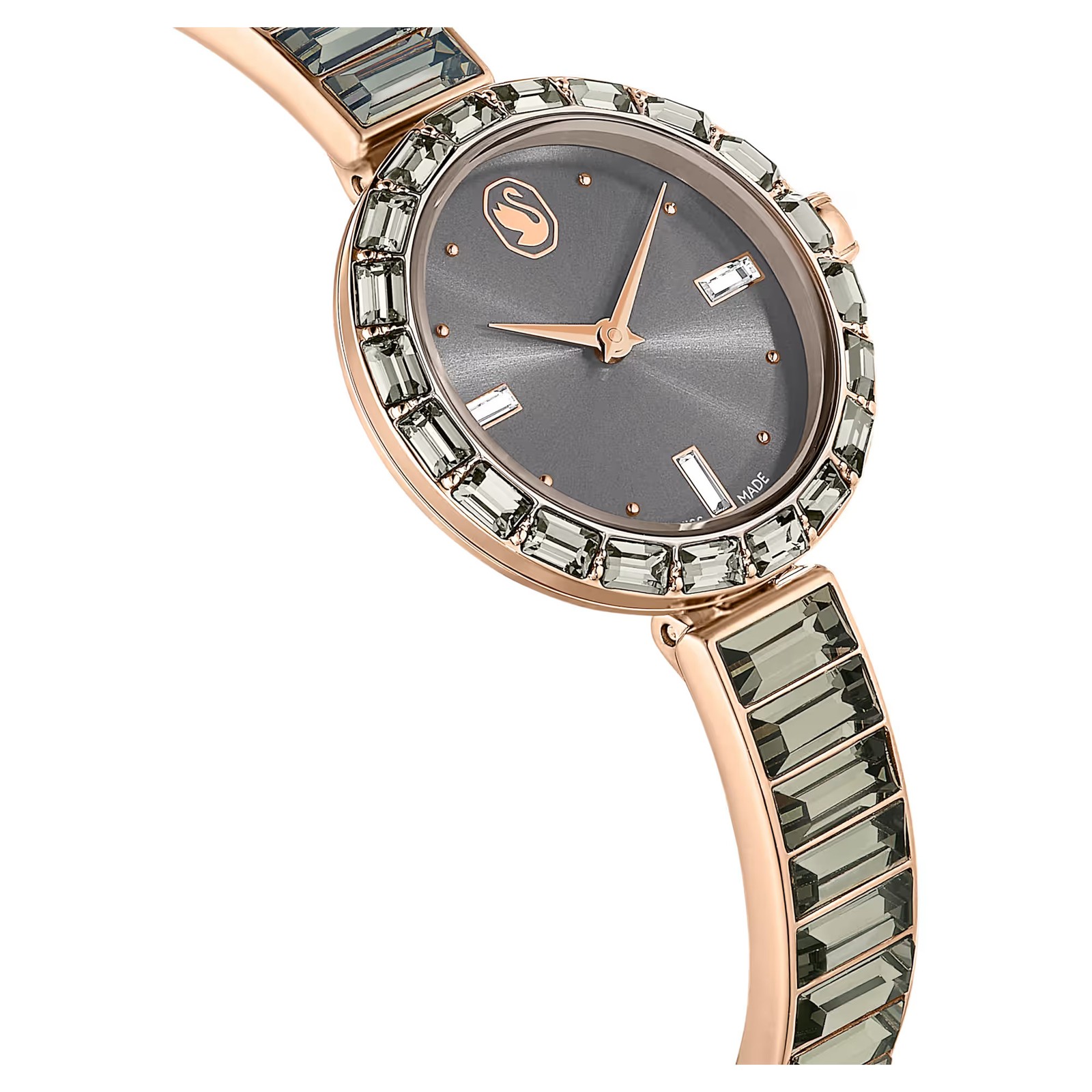Swarovski Matrix Bangle Watch, Crystal Bracelet, Gray, Rose Gold-Tone 5679887