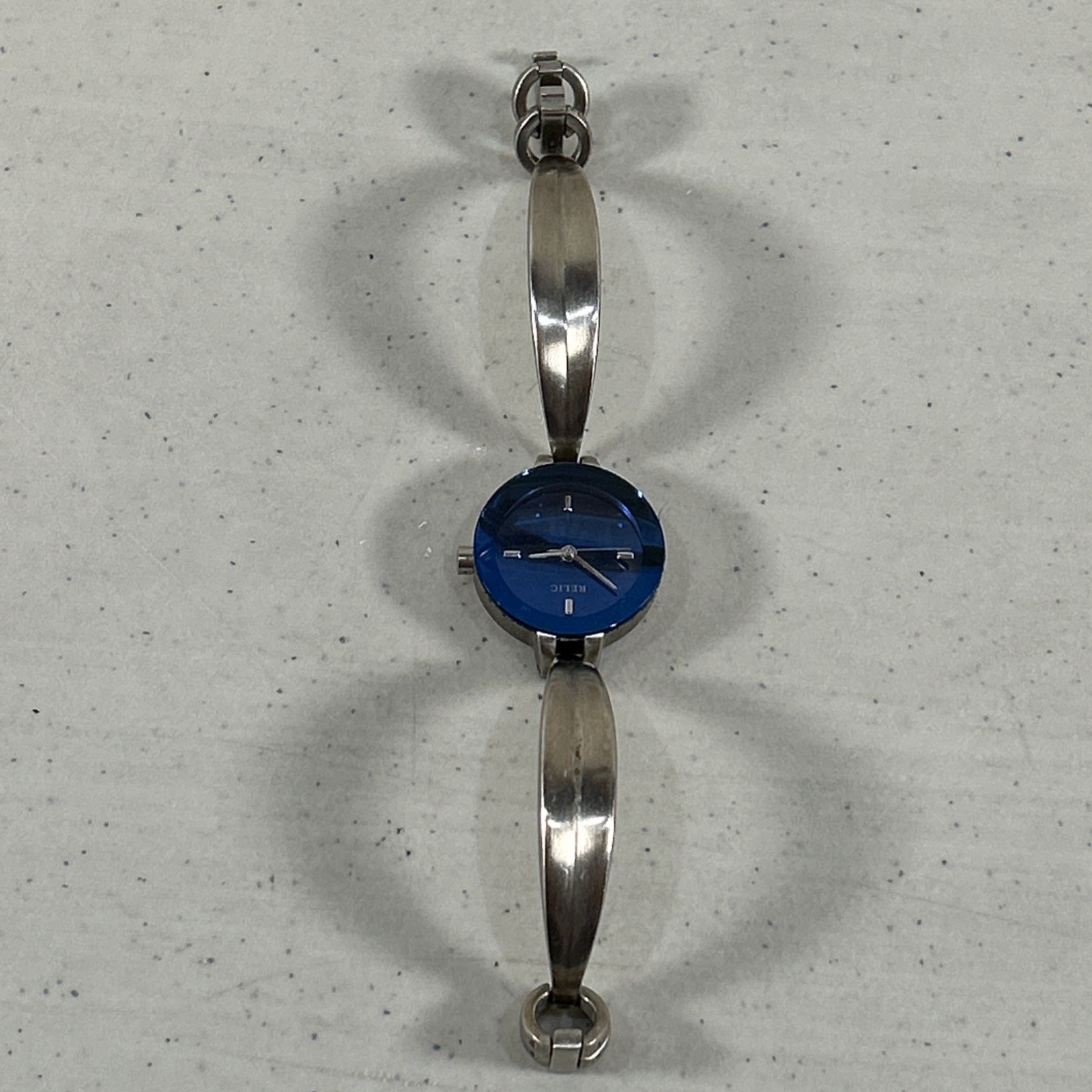 Relic Ladies Watch ZR23884 Blue Face Water Resistant To 30 Meters Metal Band