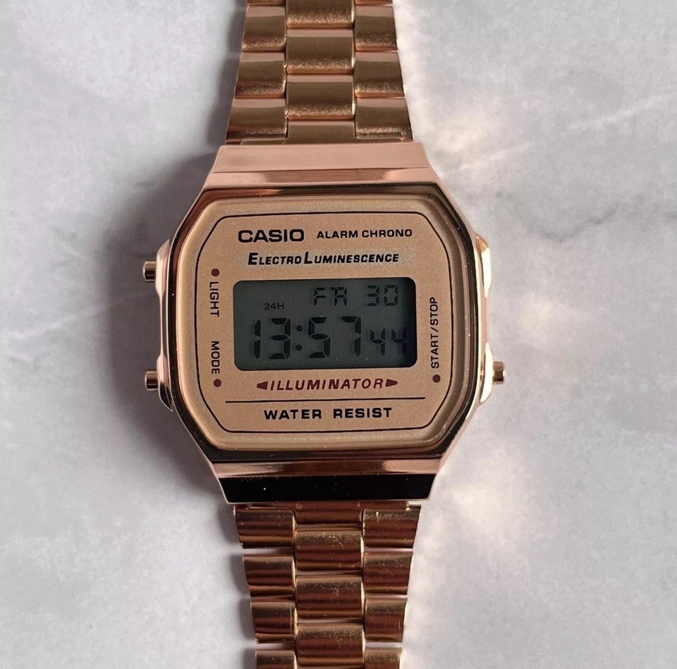 Casio A168W Vintage Rose Gold Digital Watch Unisex