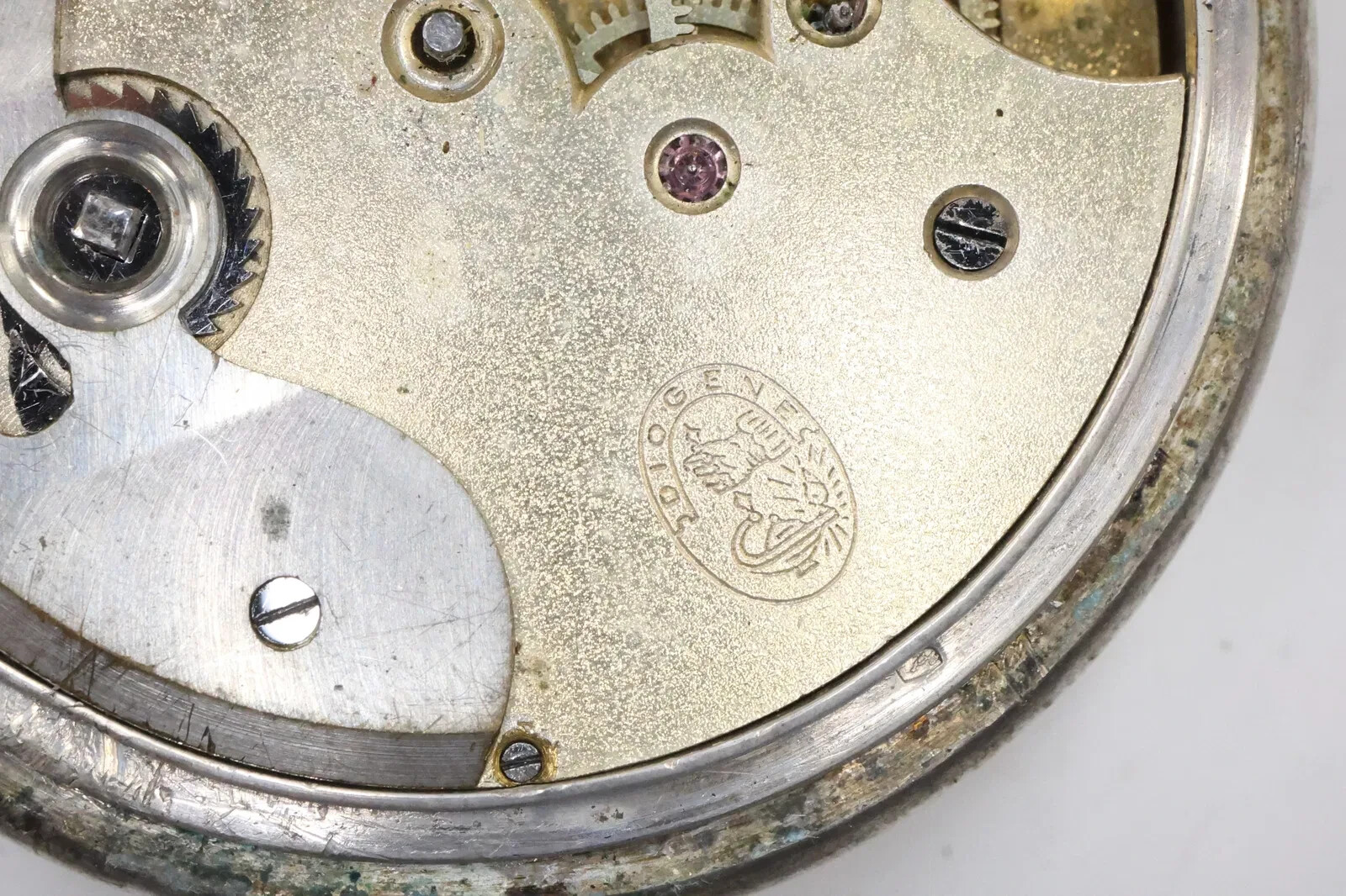 J. GOLDMANN, LWOW (LVIV), POLAND RETAILER C. 1890 DIOGENE SILVER POCKET WATCH