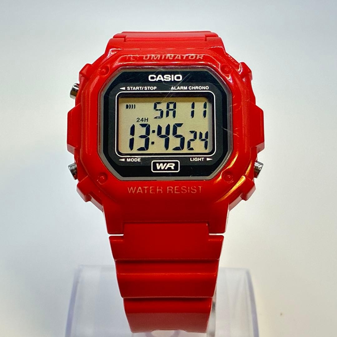 G-Shock DW-5600E-1V Digital Watch Red Waterproof Working Used G614