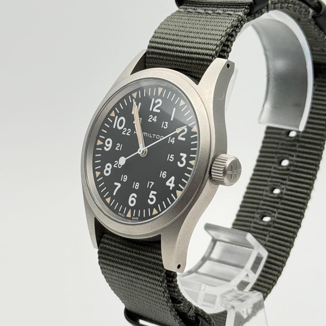 Hamilton Khaki Field Mechanical H694390 37mm Hand Wind Watch Box Papers In hand