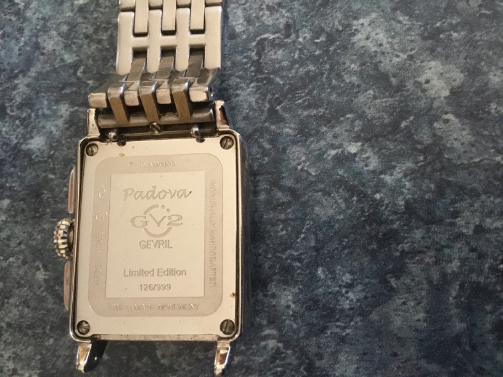 GV2 by Gevril Padova Limited Edition Swiss Quartz Steel Bracelet