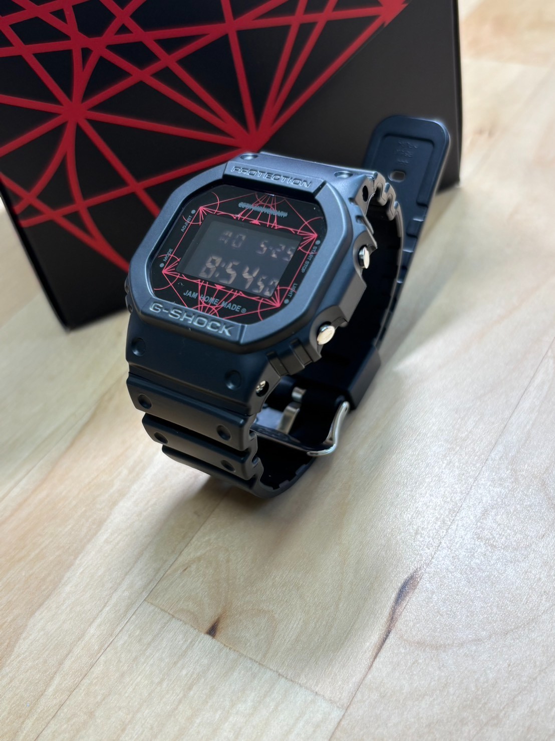 JAM HOME MADE G-SHOCK 25th Anniversary DW-5600VT Limited Black Mint Boxed Japan