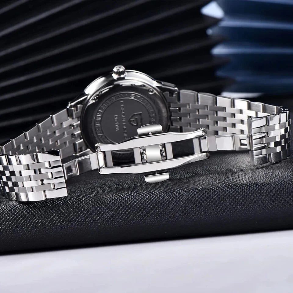 Pagani Design PD-1795 Silver Black Moonphase Stainless Steel Men’s Watch