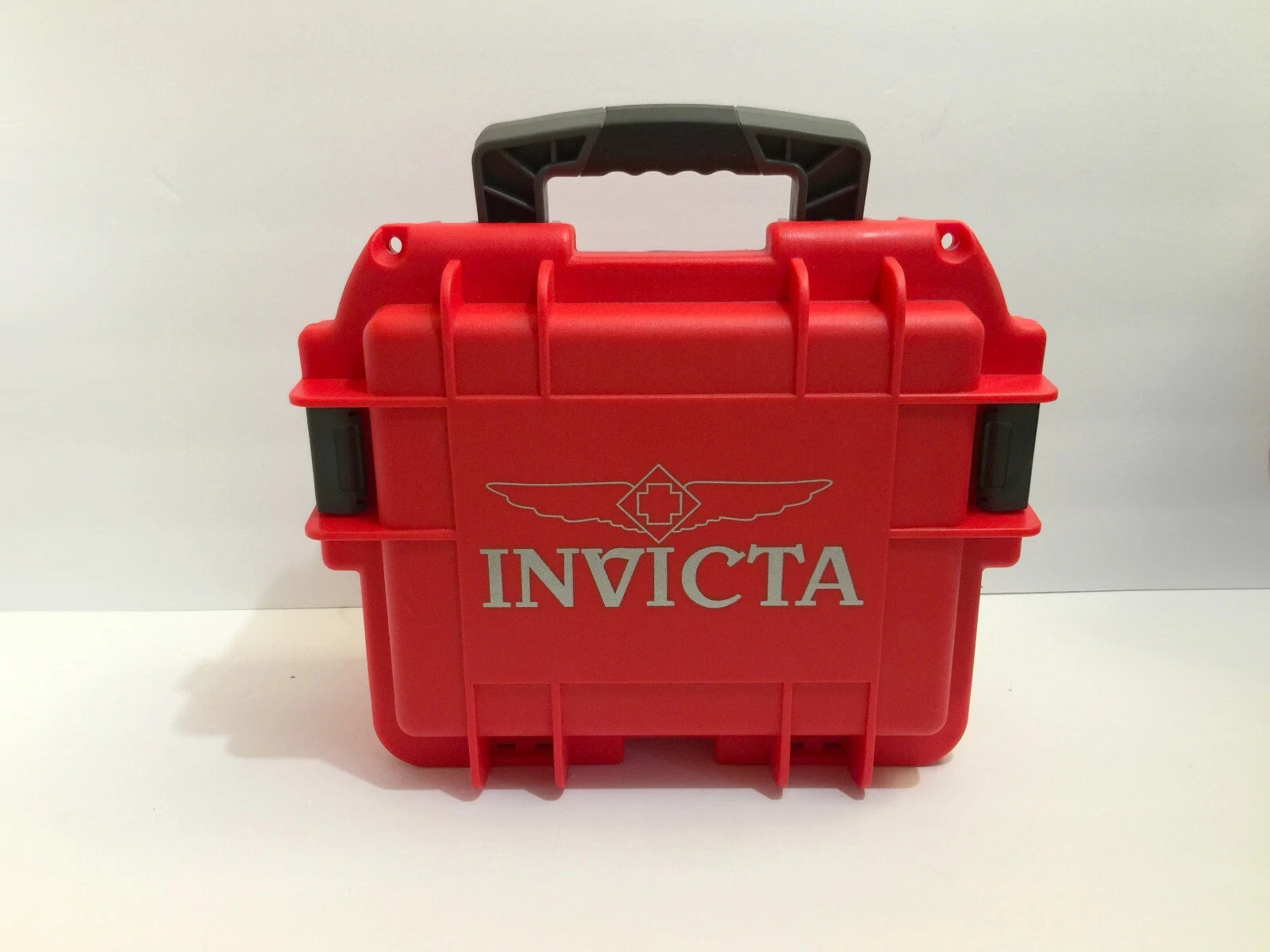 INVICTA LARGE Wristwatch CRATE Emergency Storage Protec RED Black Grey 12x10x6″