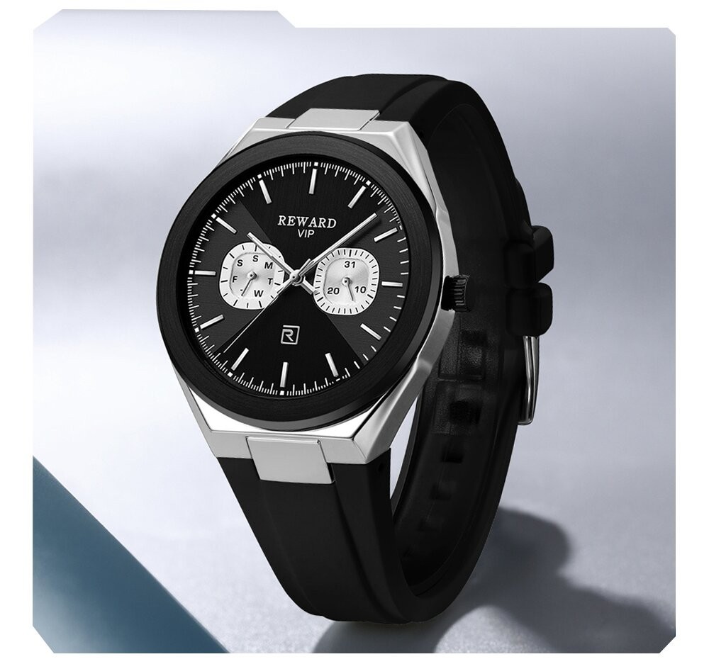 REWARD Men’s Business Week Luminous Multifunction Calendar Couple Quartz Watch