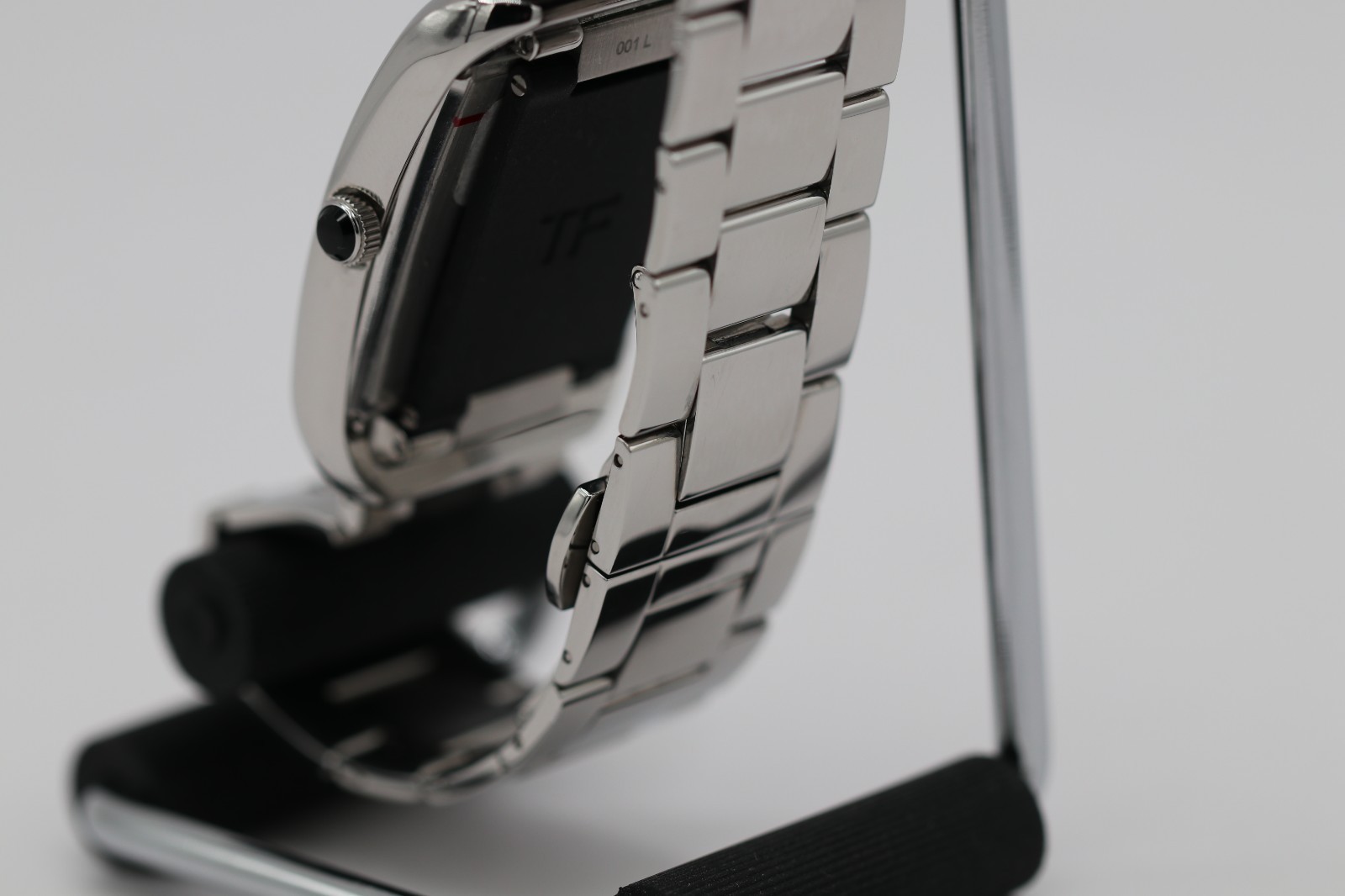Tom Ford Watch, N.001 Quartz, Black Dial , Stainless Steel Band | MSRP $2,200