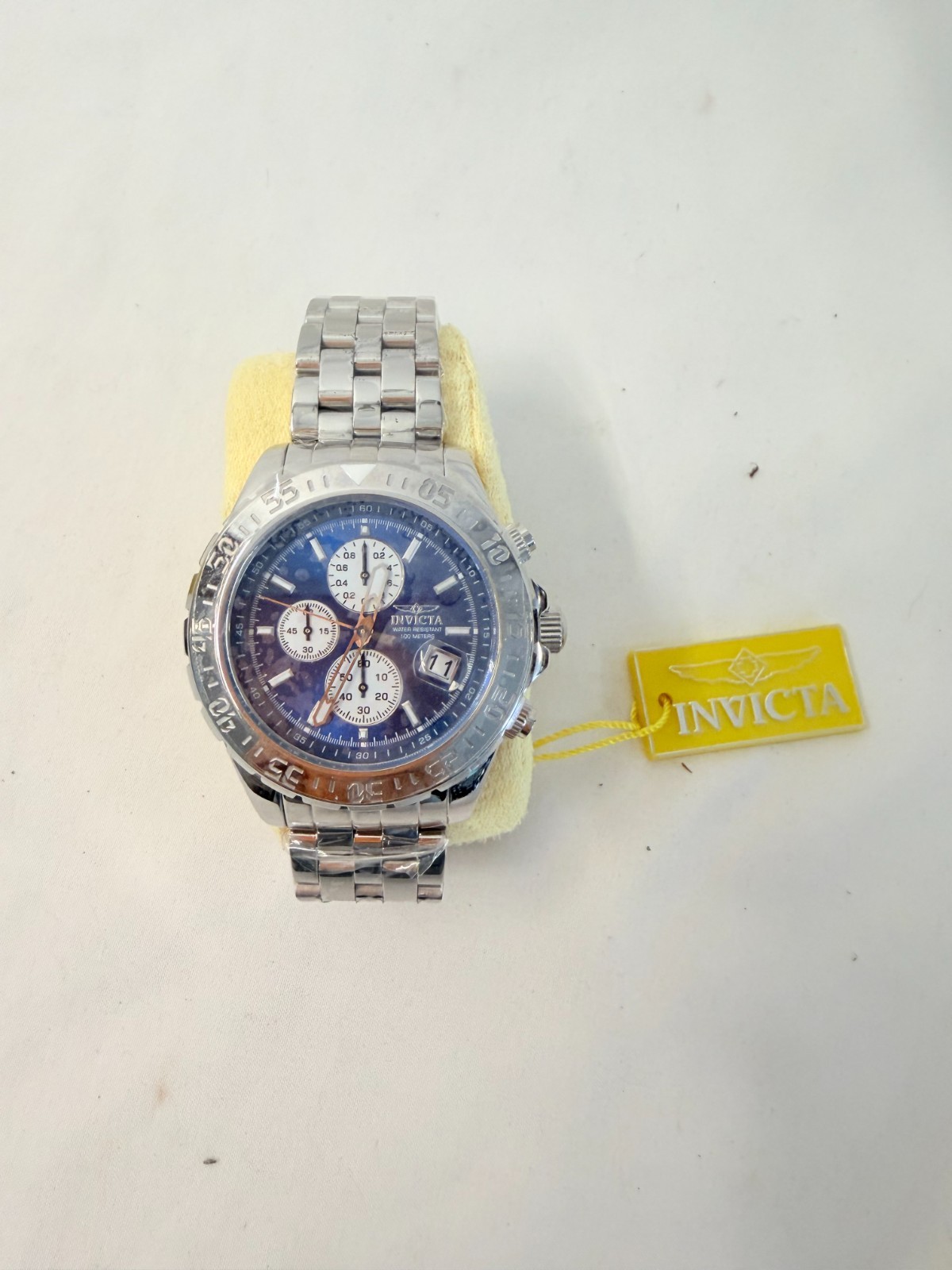 Invicta Flame Fusion Aviator Chronograph Quartz Stainless Steel Watch W/Box
