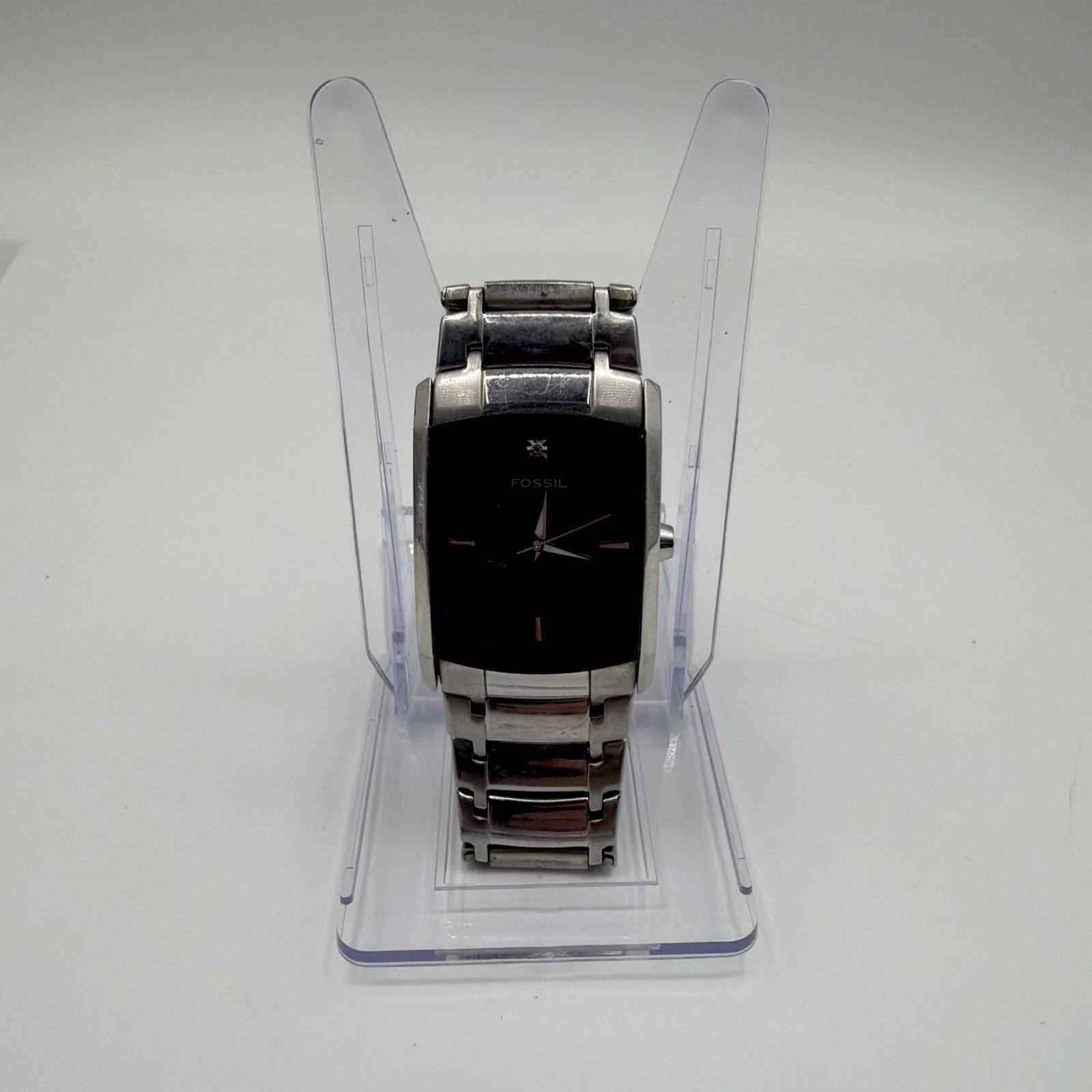 Fossil Arkitekt Men’s Stainless Steel Watch FS 4156 Works New Battery