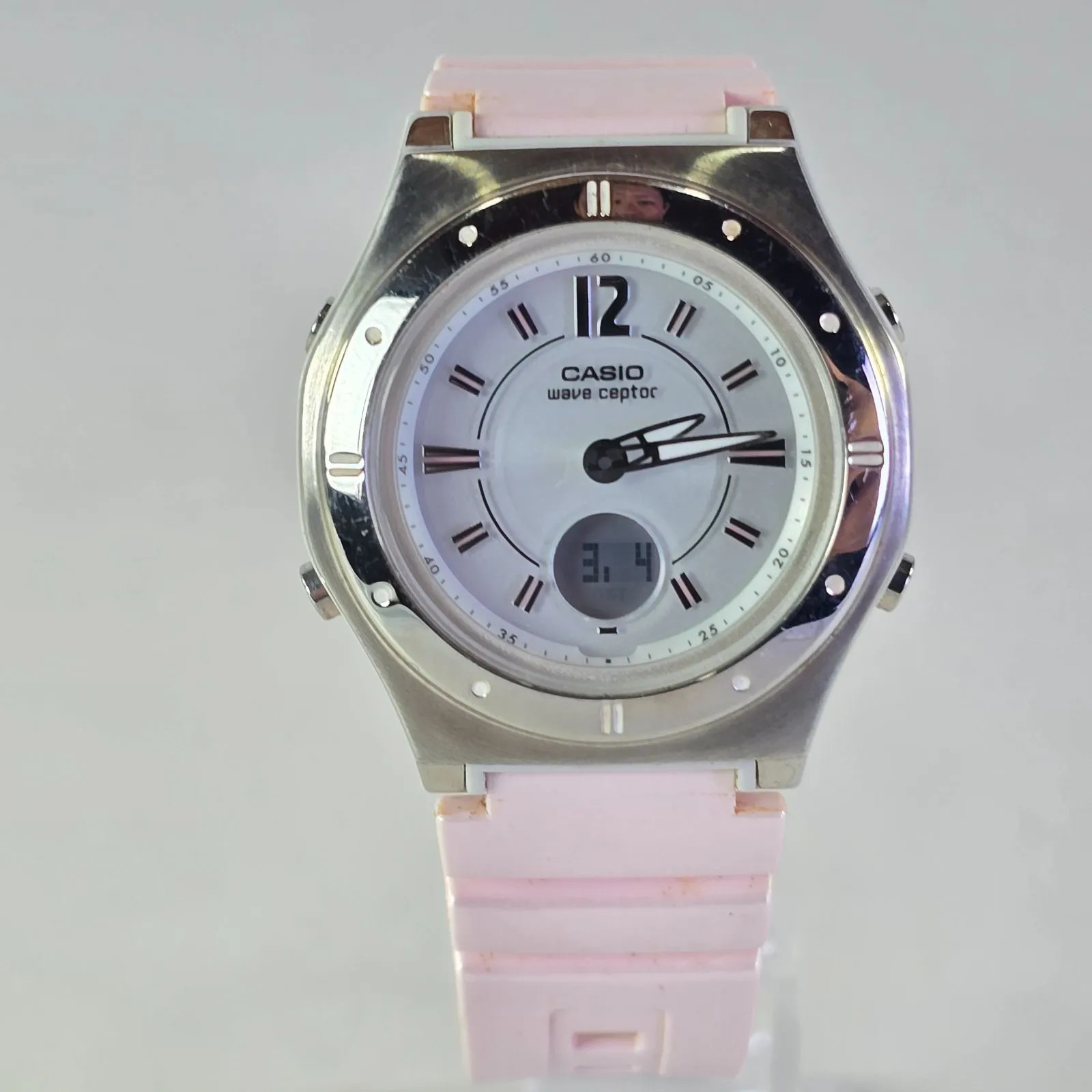 CASIO Wave Ceptor Watch, Radio-Controlled Solar, Analog-Digital, LWA-M142-4AJF,