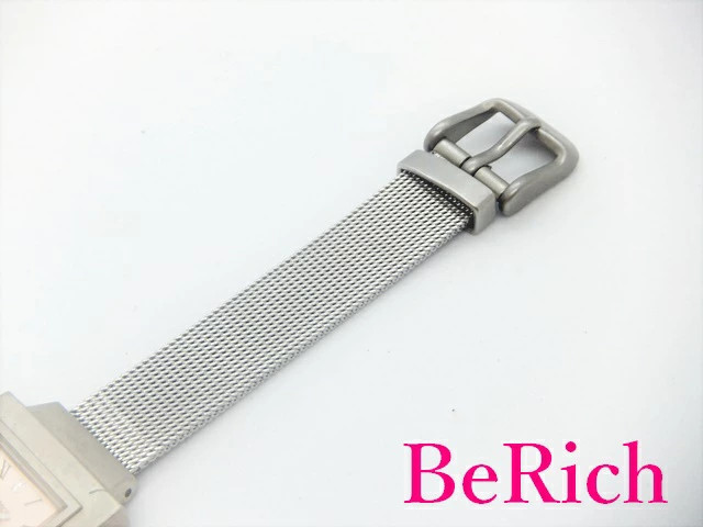 [A1R] Elegance Pink Dial SS Silver Square Analog Quartz Watch [n5x]