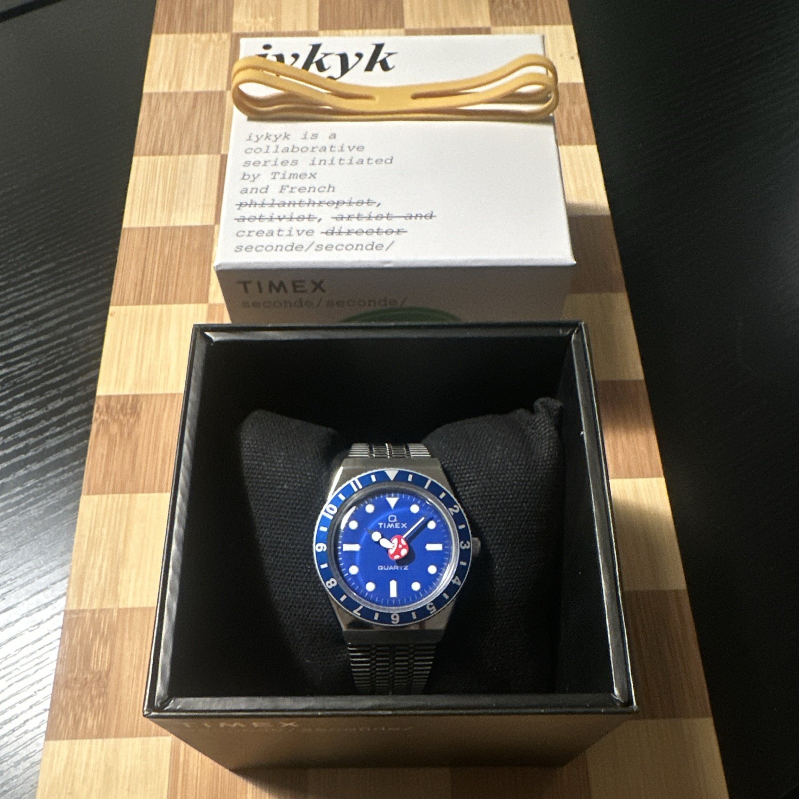 Timex x Seconde Prequel Ep. 0 Smurf Watch Ltd Ed. Qtz 37mm TW2Y48200 W/Box