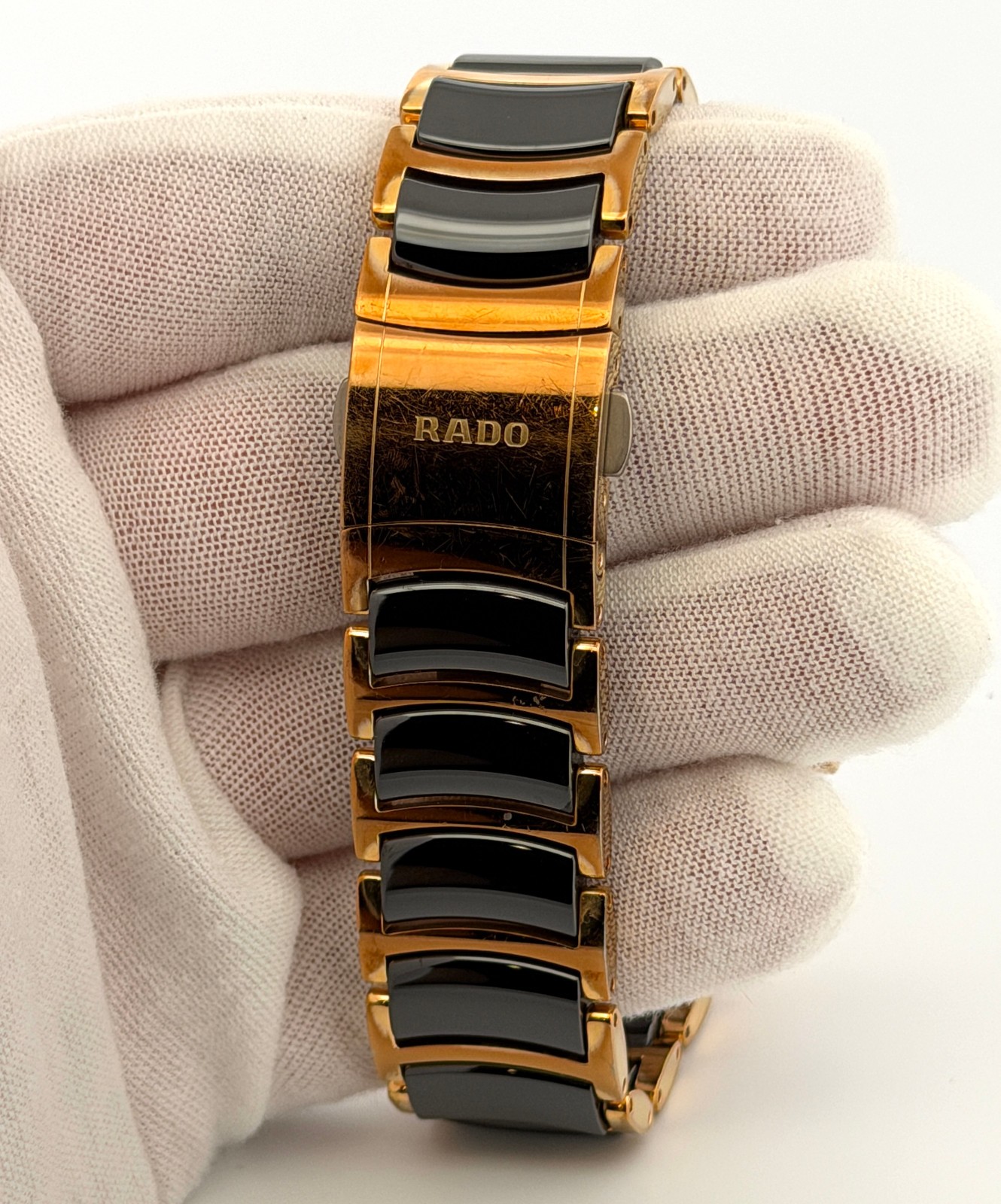 Rado Centrix Automatic 38mm Gold Tone Stainless Steel Ceramic Mens Watch