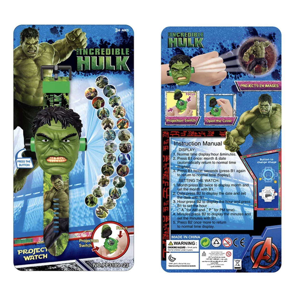 Marvel Superheroes Spiderman Captain Ironman Hulk Thanos 3D Kids Digital Watch