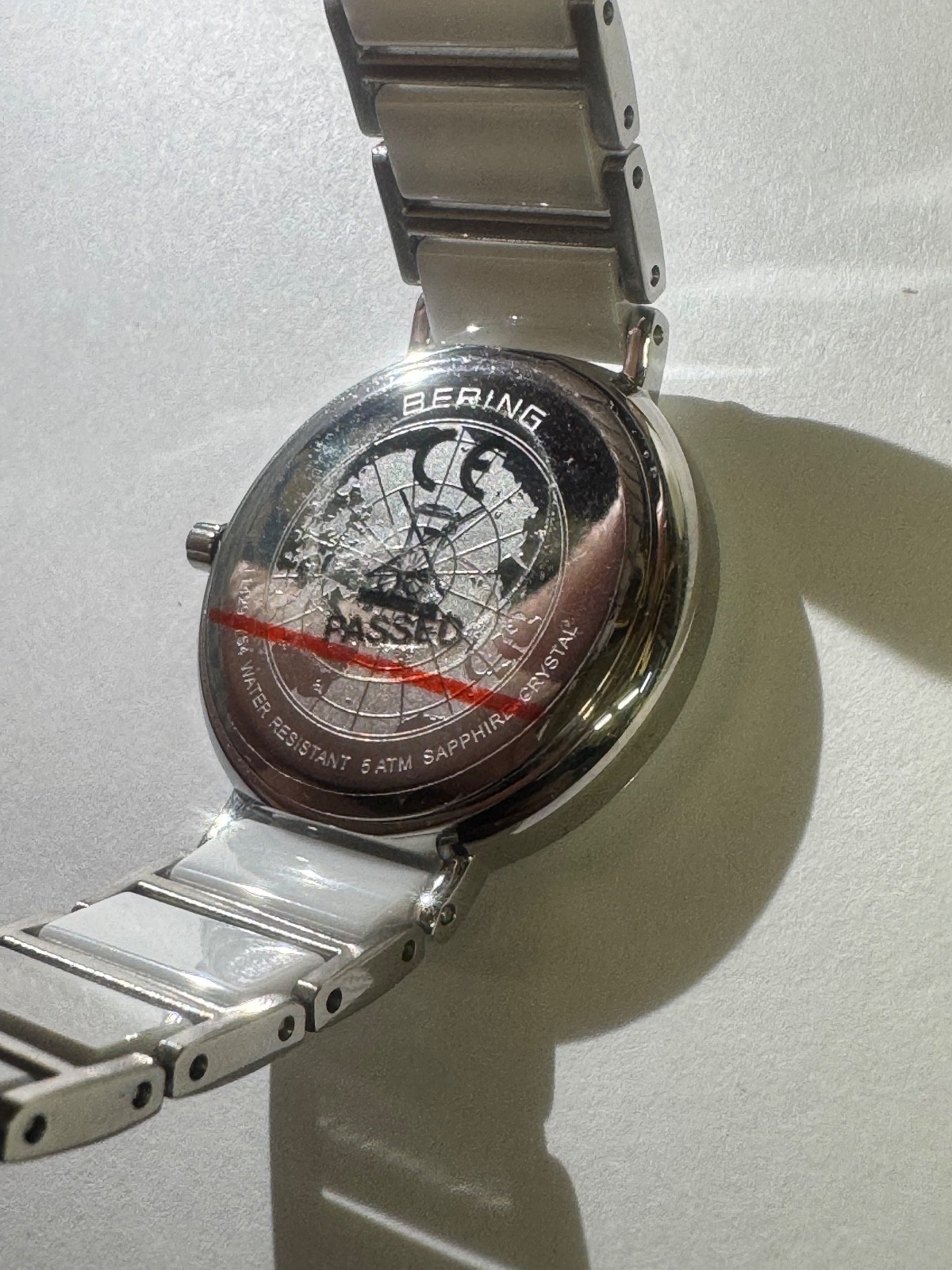 Bering Time Ceramic Silver Stainless Steel Ceramic Links Women’s Watch 11435-754
