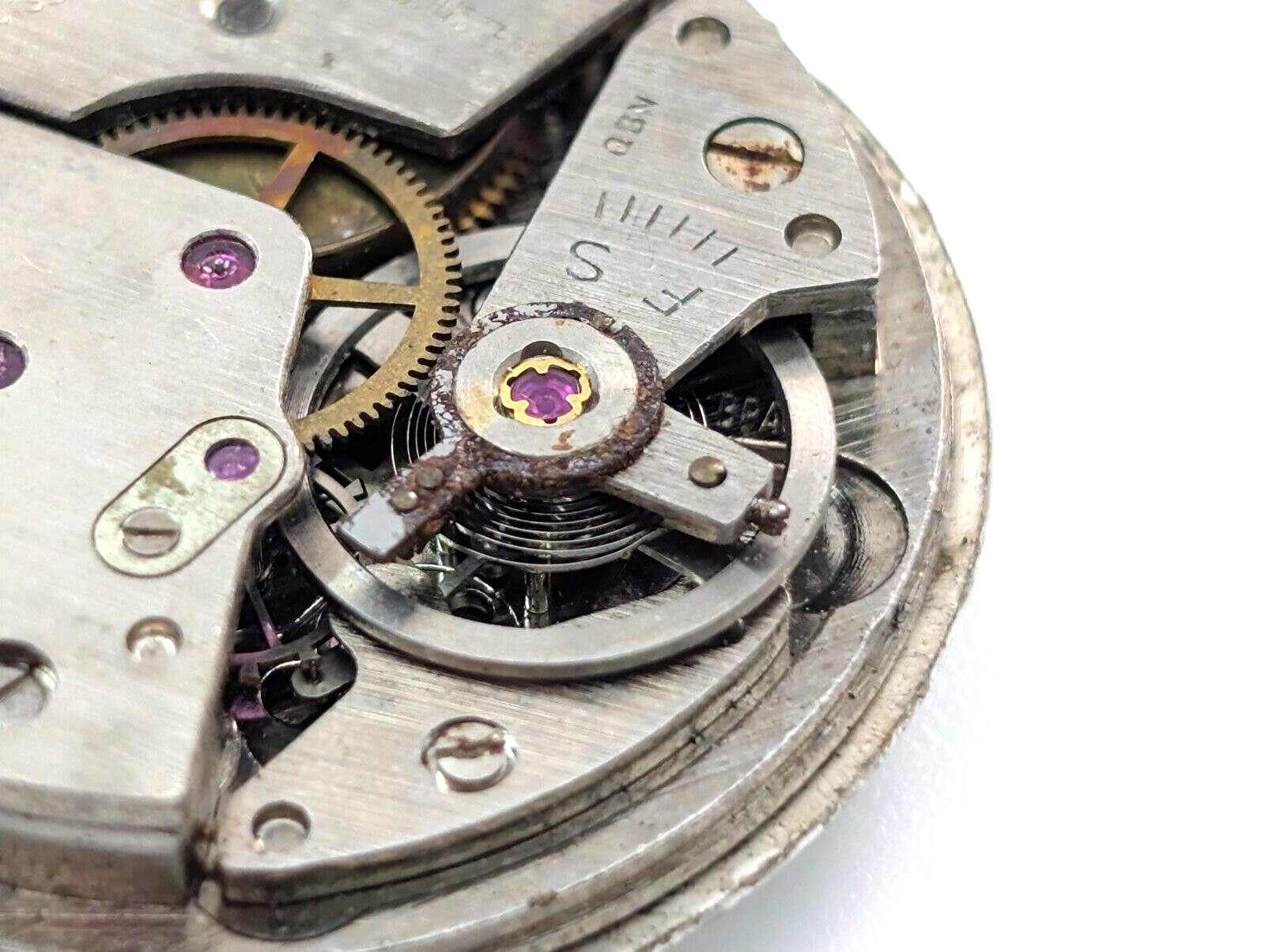 Vintage TERRAMAR Calendar 17j Arrow Sweep 28mm Watch Movement PARTS or REPAIR