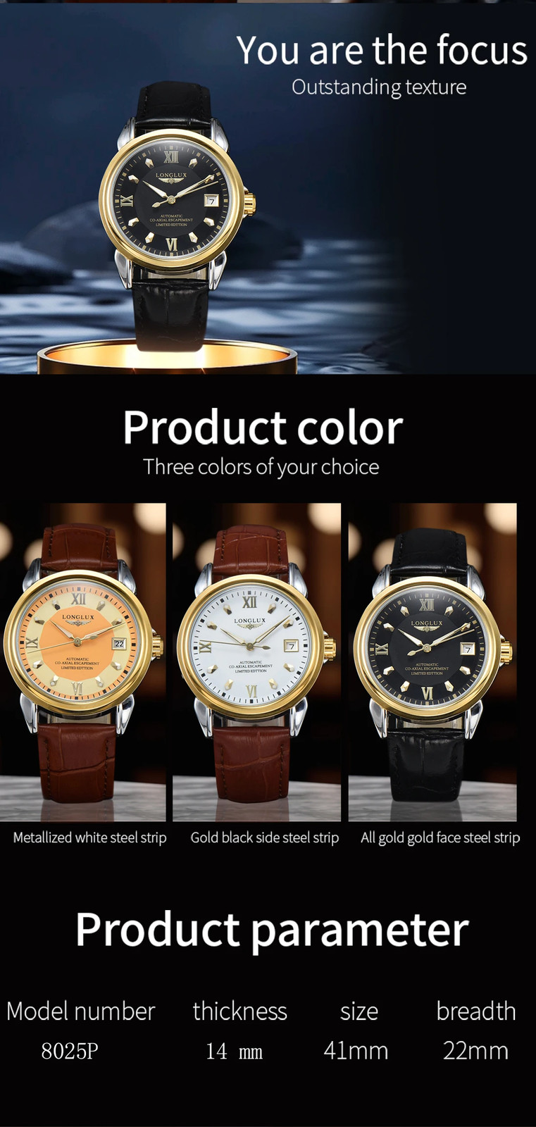 Automatic Man Watch Business Leisure Dating Mechanical Wristwatches Day