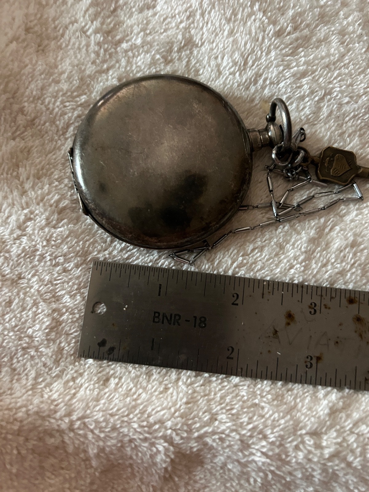 Antique Chinese Duplex Coin Silver Key Wind Pocket Watch