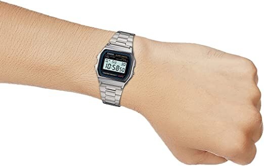 Casio Men’s A158WA-1DF Stainless Steel Digital Watch