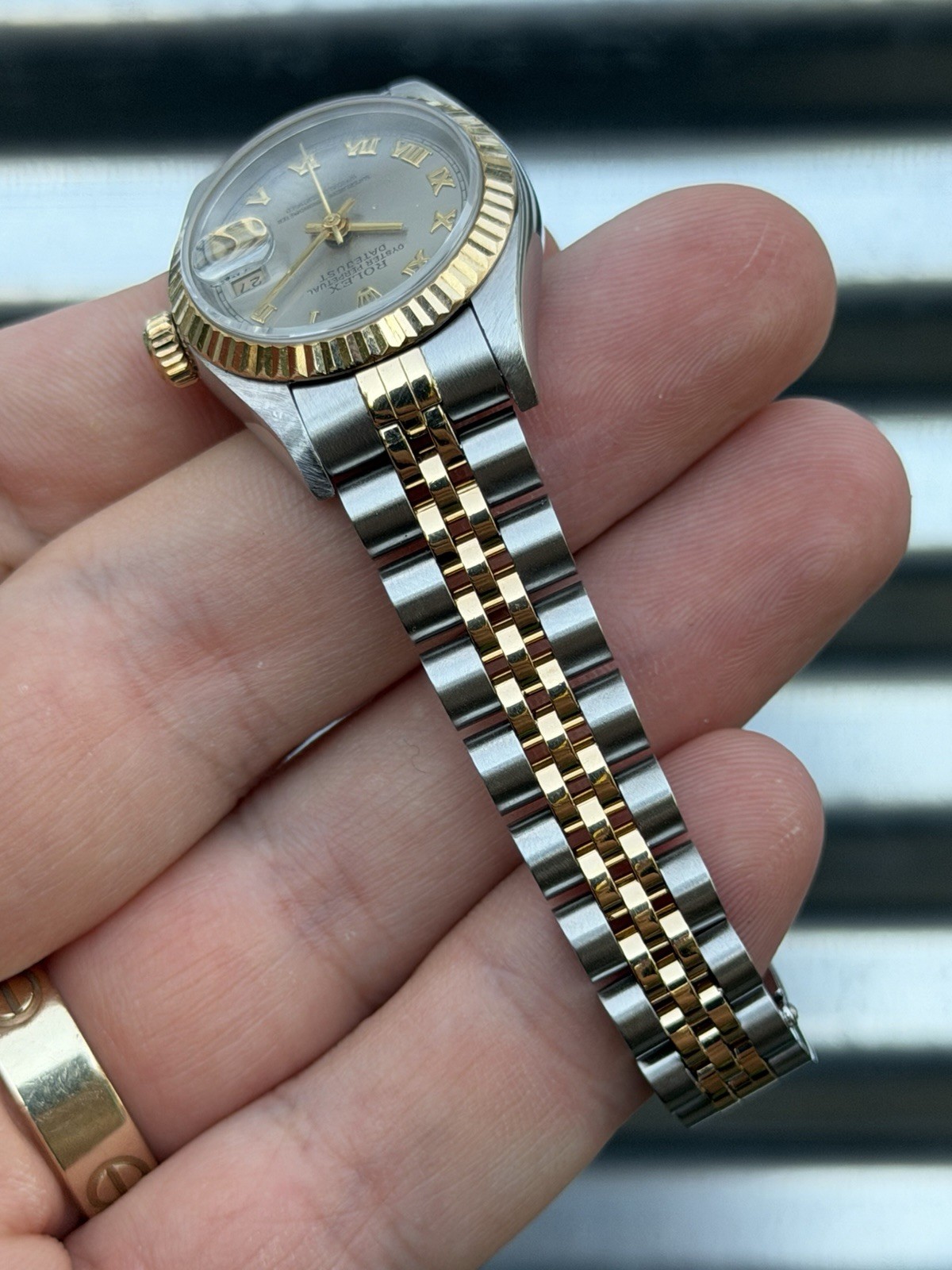 Rolex Lady-Datejust 26mm 69173 Gold and Steel Jubilee Bracelet Box & Papere