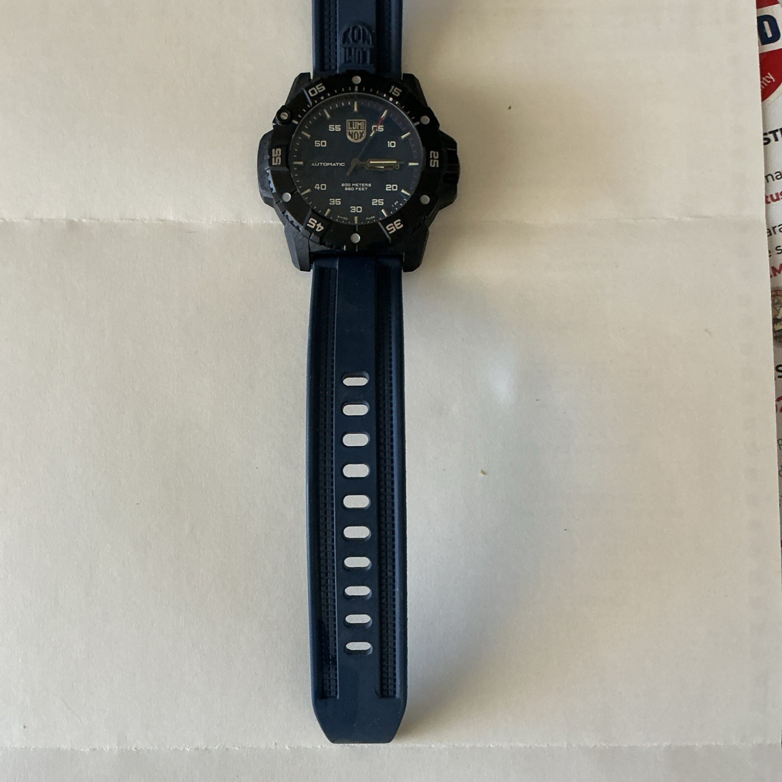Luminox Master Carbon SEAL Automatic Blue Dial Rubber Strap Men’s Watch XS.3863