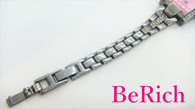 [A1R] J Axis Pink Dial SS Black Rhinestones Quartz Ladies Watch [p2v]