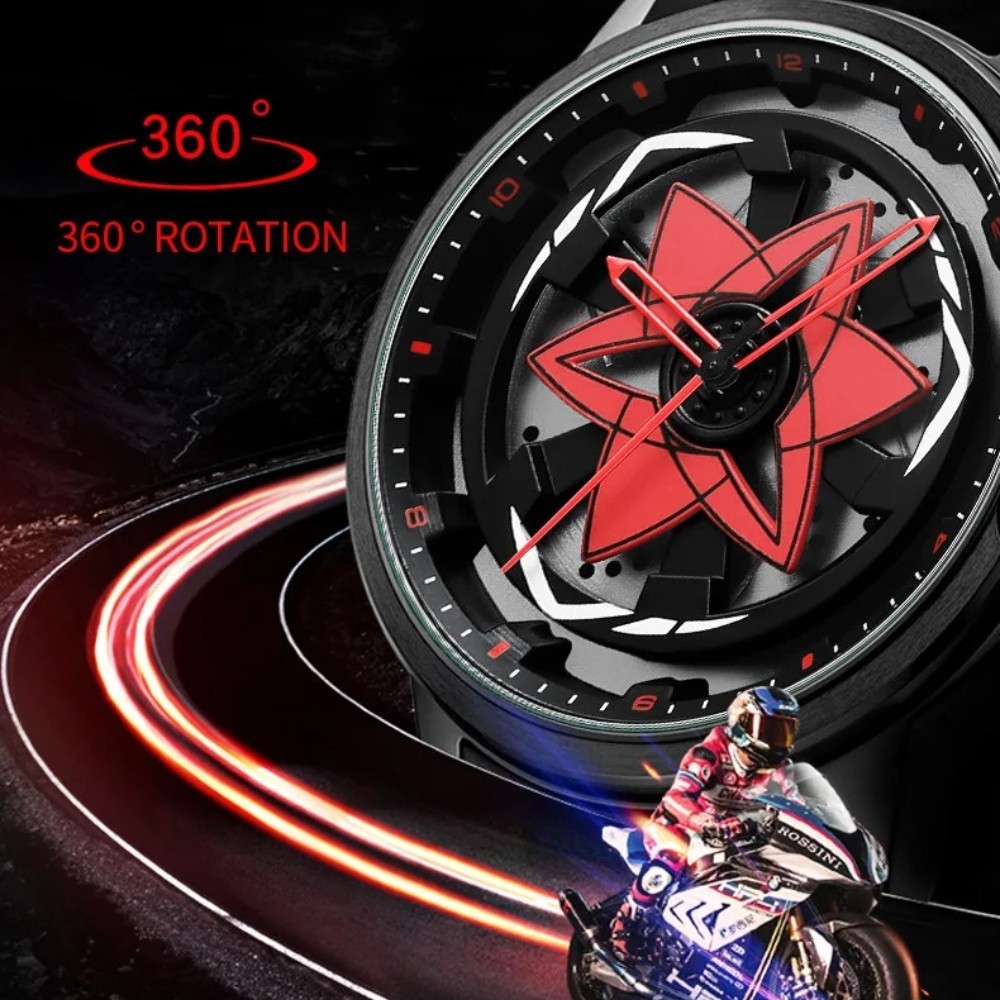VA VA VOOM Sharingan Rotary Dial Men’s Watch Quartz 360 ° Rotating Luxury 3ATM