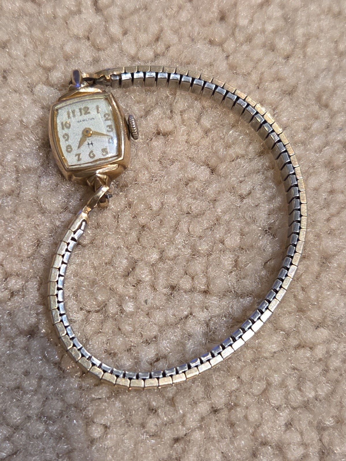 Vintage HAMILTON 30’s Art Deco Womens Watch. 17 Jewels ROSE 10K Gold Filled Case