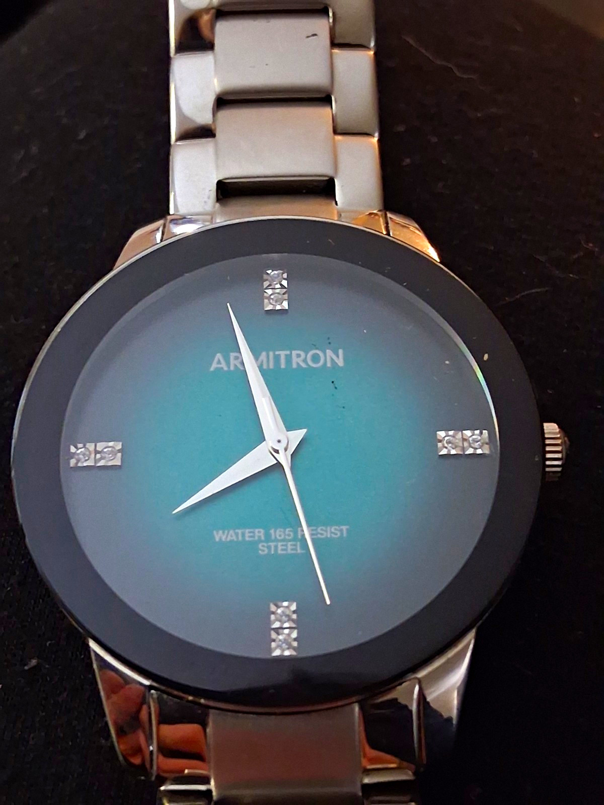 Armitron Women’s Quartz Analog Blue Dial Silver Stainless Bracelet Watch