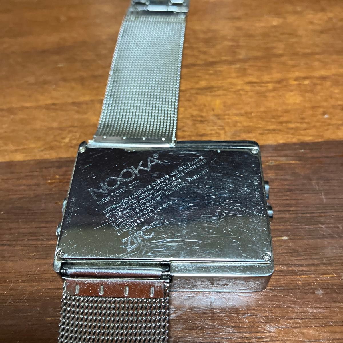 Nooka Watch Non Working Silver Digital Rare Futuristic Design Japan Vintage Junk
