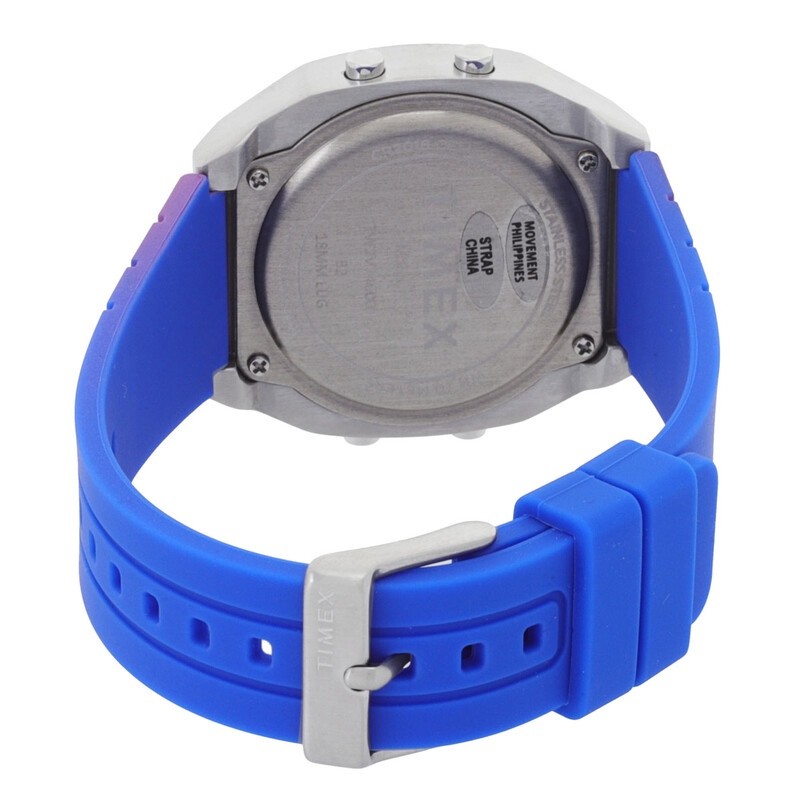 Timex T80 Pink Purple Blue Stainless Steel Resin Strap Watch TW2V74600