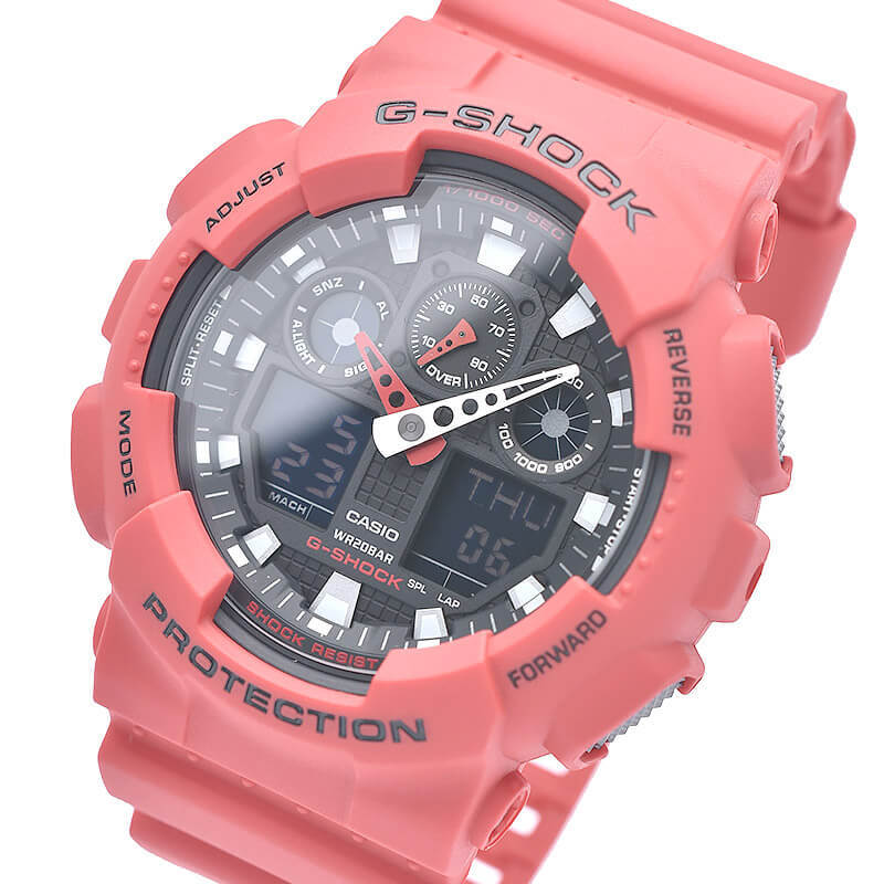 Casio G-Shock GA100B4AJF Quartz Black x Red 51.2mm Watch
